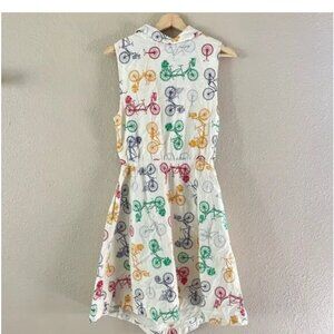 ModCloth Rainbow Bicycle Print Midriff Dress